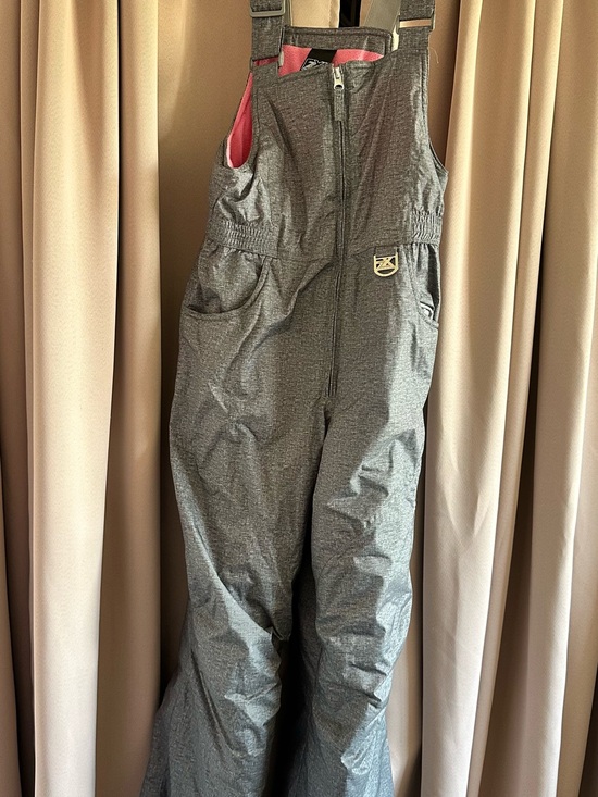 ZeroXposur Other - ZeroXposur Gray Snow Bib Overalls with Pink Lining